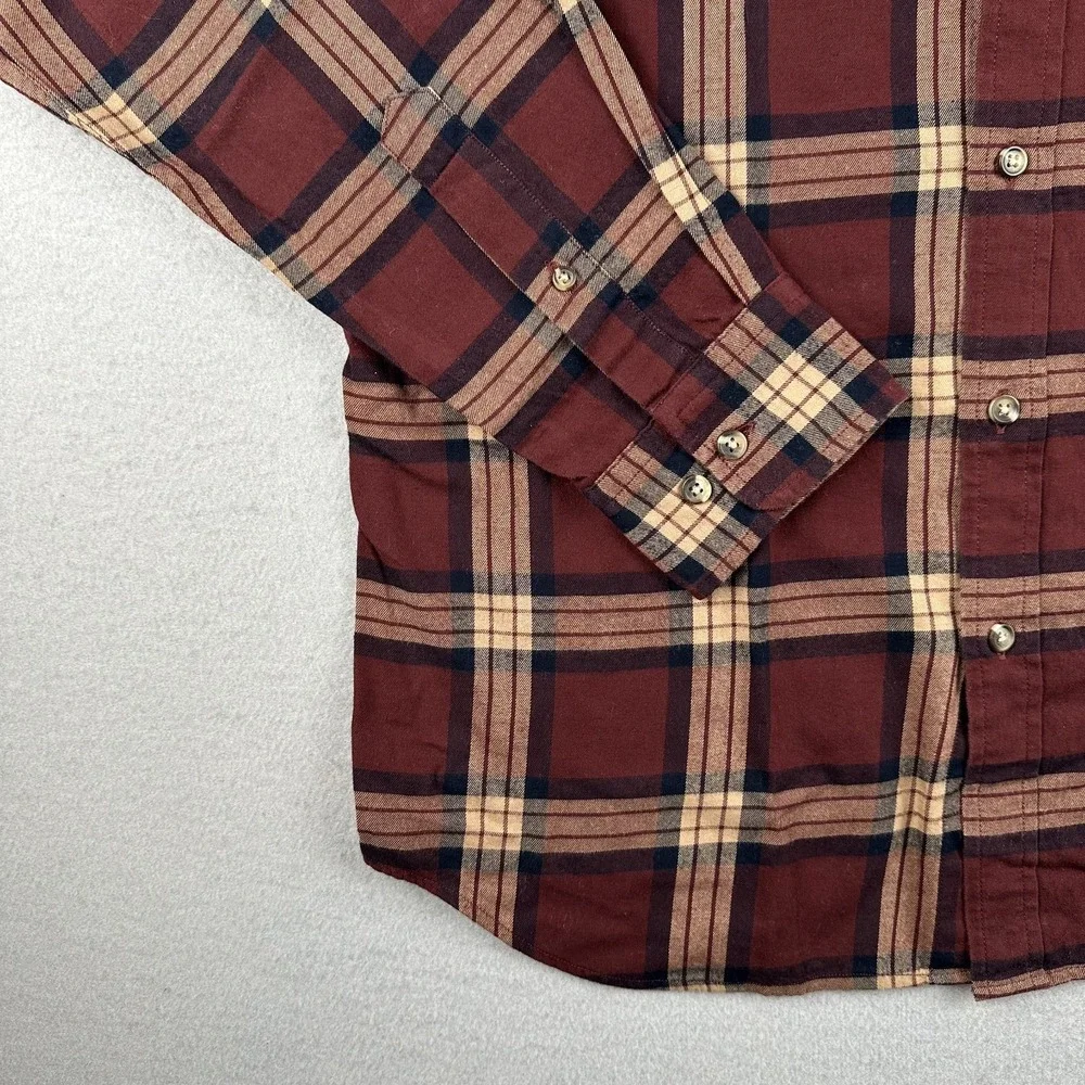 Banana Republic Shirt Shirt Plaid Untucked Fit Mens Large Long Sleeve Button Up